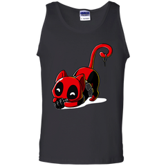 Deadpool Cat Tank Top Playing With Grenade - NINONINE