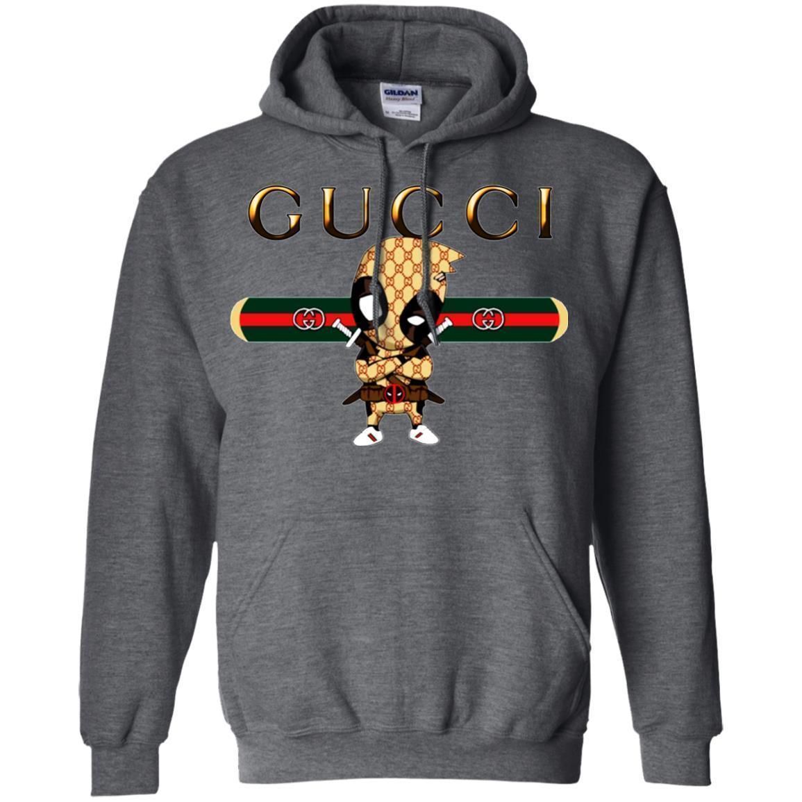 Deadpool Gucci Hoodie - Dark Heather / S - Sweatshirts