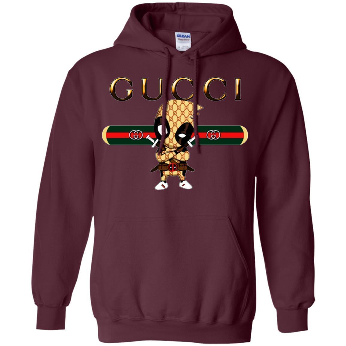 Deadpool Gucci Hoodie - Maroon / S - Sweatshirts