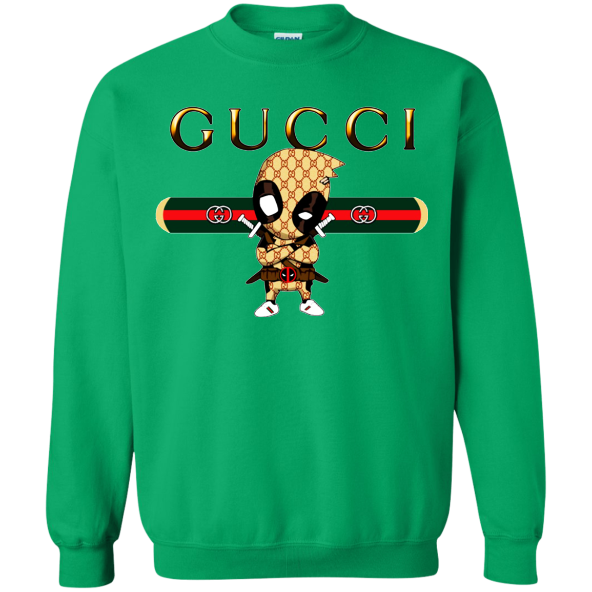 Deadpool Gucci Sweater - Irish Green / S - Sweatshirts