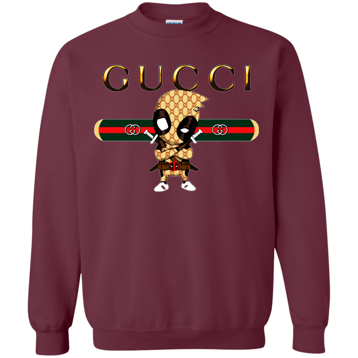 Deadpool Gucci Sweater - Maroon / S - Sweatshirts