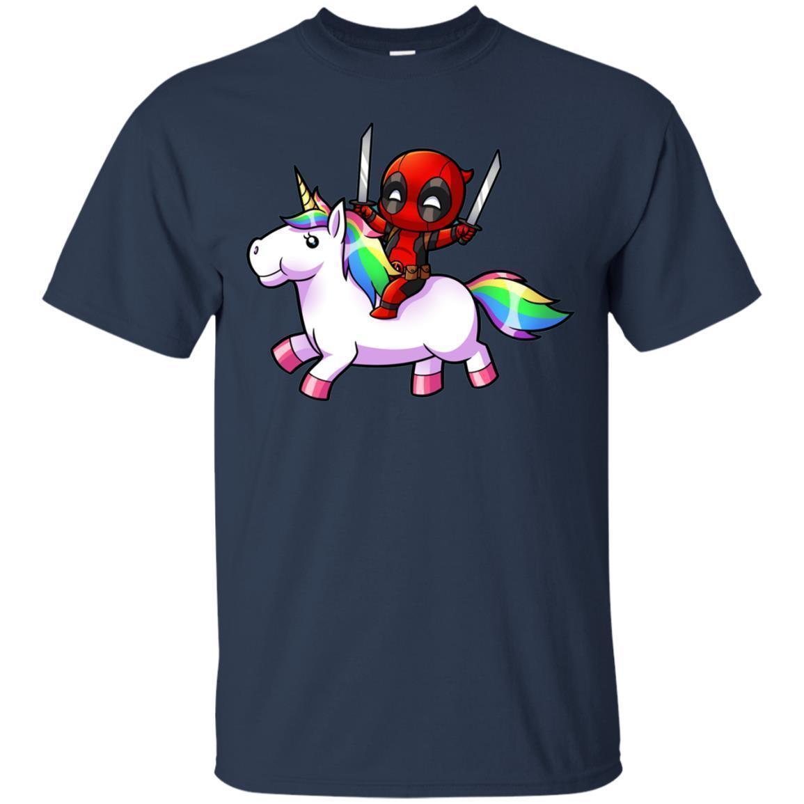 Deadpool Riding Unicorn Shirt - NINONINE