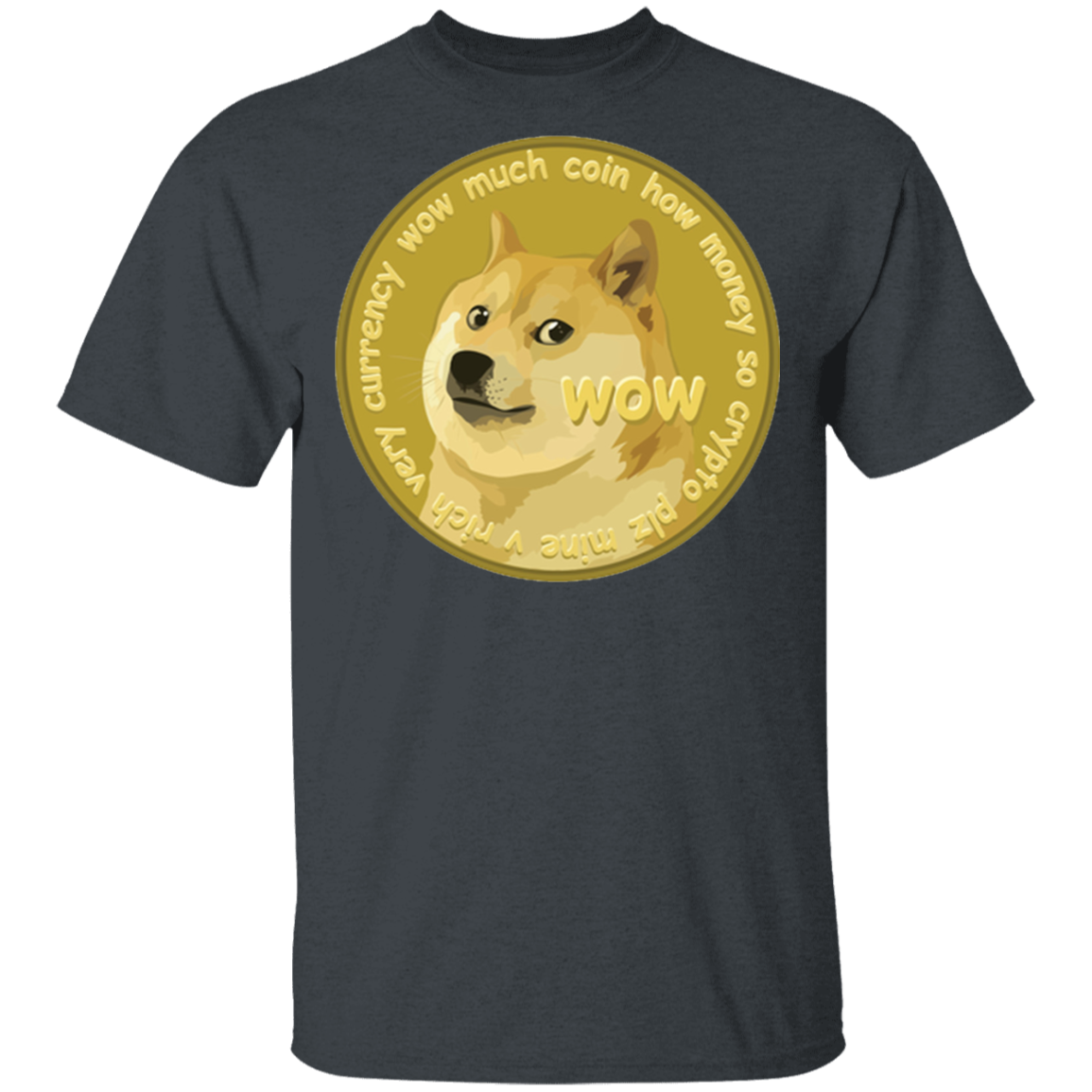 Dogecoin Shirt-Dark Heather-S-NINONINE