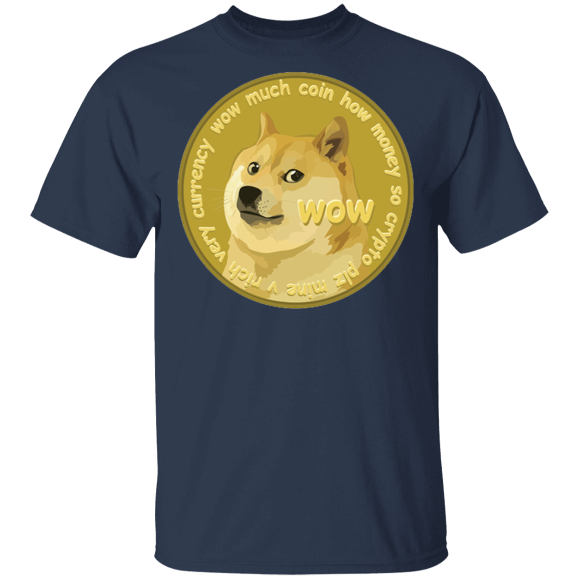 Dogecoin Shirt-Navy-S-NINONINE