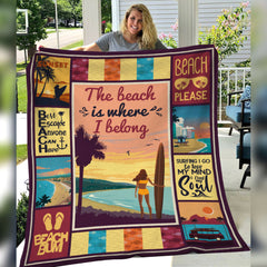 Beach Girl Fleece Blanket JN291 73O53