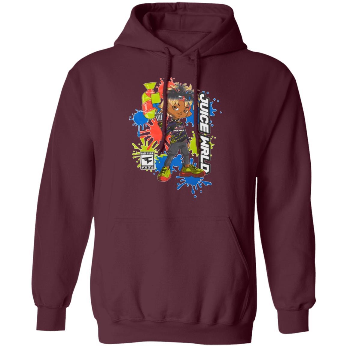 Faze Juice Wrld Hoodie - Maroon - NINONINE