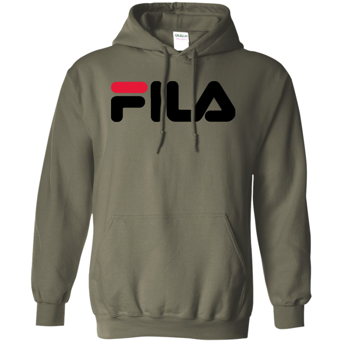 Fila Hoodie Red Black Logo - NINONINE