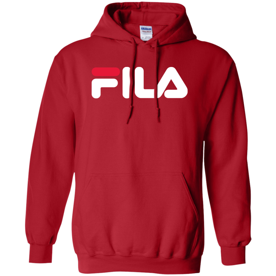 Fila Hoodie Red White Logo - NINONINE