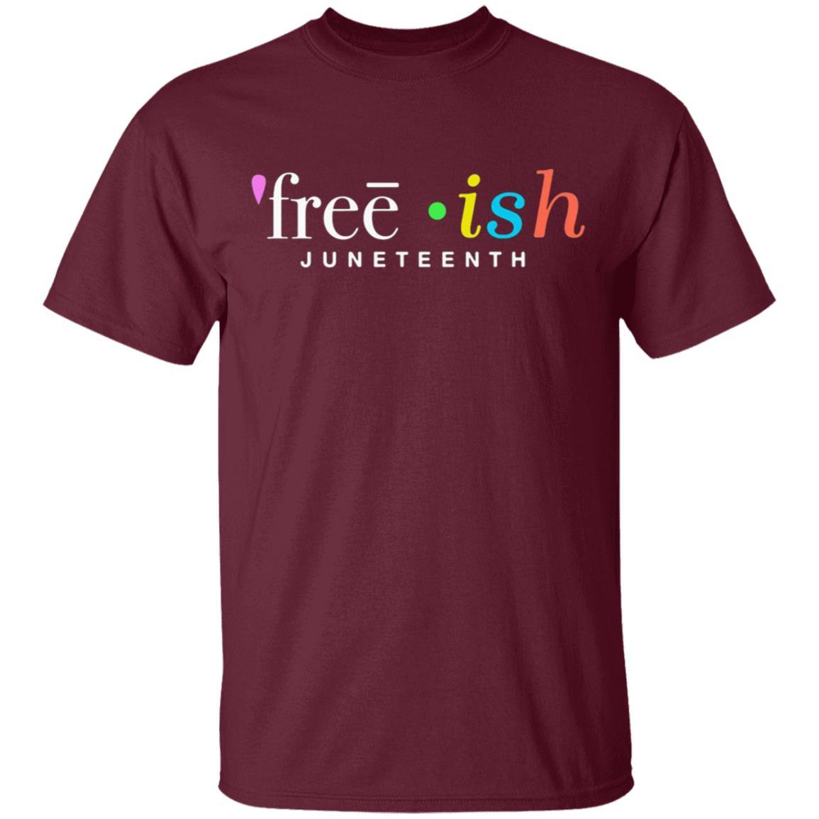 Freeish Juneteenth Shirt - Maroon - NINONINE