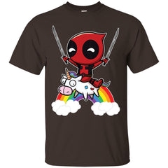 Funny Deadpool Riding Unicorn Shirt - NINONINE