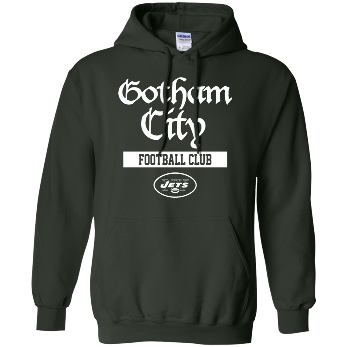 Gotham City Jets Hoodie - Forest Green / S - Sweatshirts