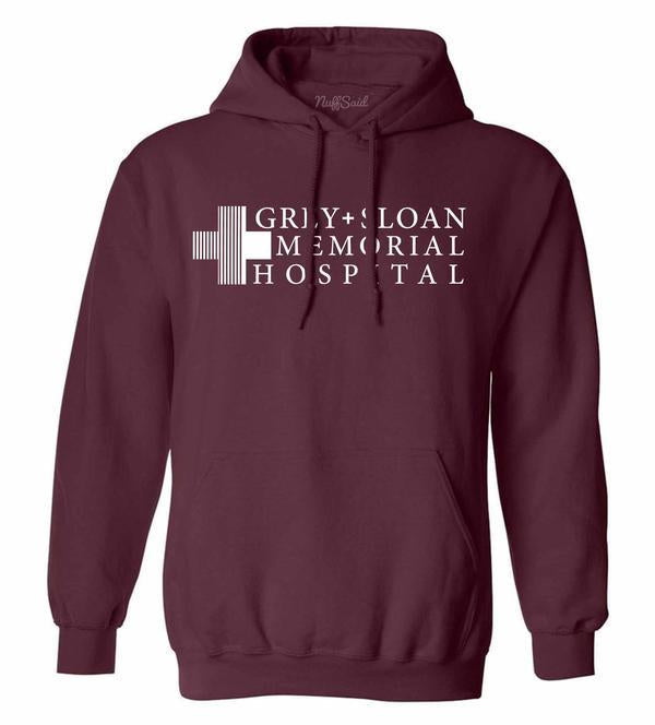 Grey Sloan Memorial Hospital Hoodie-Maroon-S-NINONINE