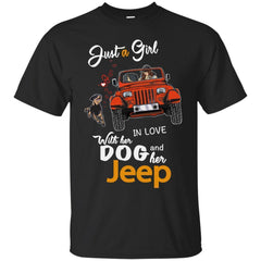 Just A Girl In Love With Her Dog And Her Jeep Shirt - NINONINE