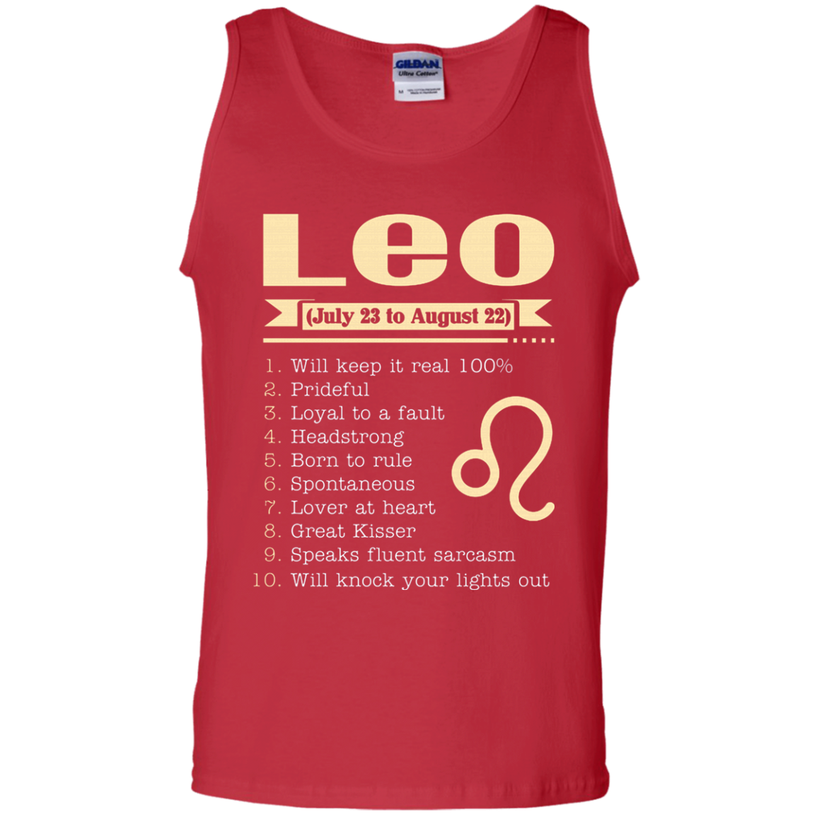 Leo Zodiac Signs August Birthday Tank Top - Shipping Worldwide - NINONINE