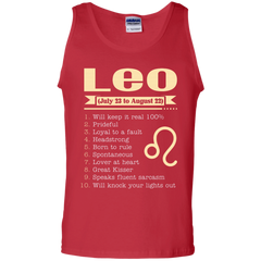 Leo Zodiac Signs August Birthday Tank Top - Shipping Worldwide - NINONINE