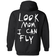 Look Mom I Can Fly Hoodie Dark - Black - NINONINE