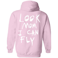 Look Mom I Can Fly Hoodie Dark - Light Pink - NINONINE