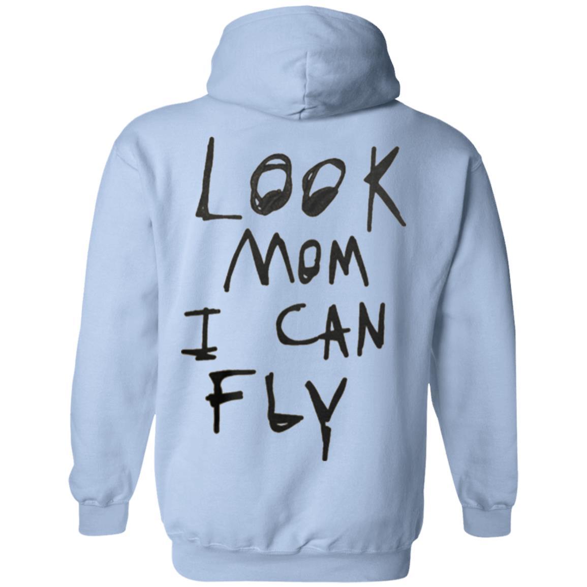 Look Mom I Can Fly Hoodie - Light Blue - NINONINE