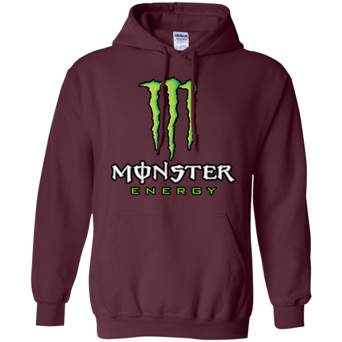 Monster Energy Hoodie - Maroon / S - Sweatshirts