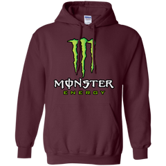 Monster Energy Hoodie - Maroon / S - Sweatshirts