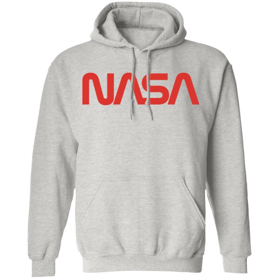 Nasa Hoodie Mens Red - Ash - NINONINE