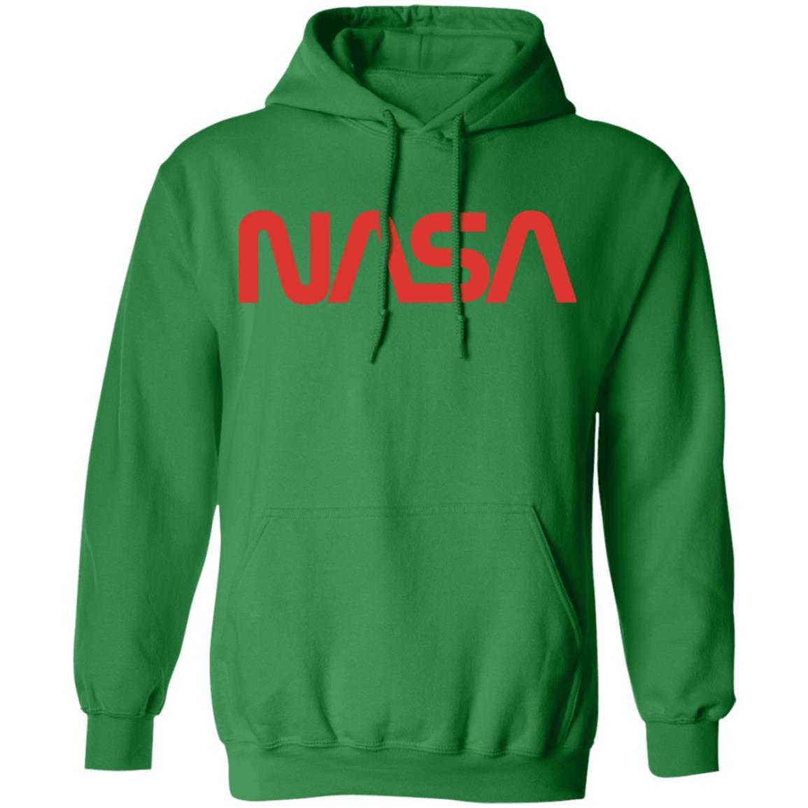 Nasa Hoodie Mens Red - Irish Green - NINONINE