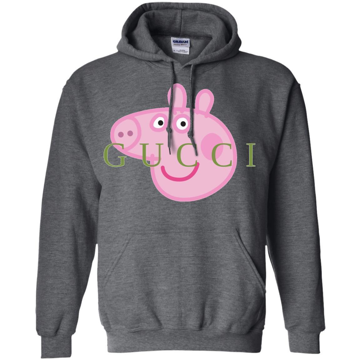 Peppa Pig Gucci Hoodie - Dark Heather / S - Sweatshirts