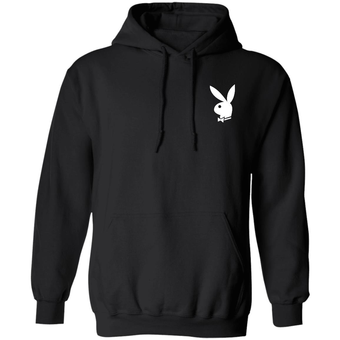 Playboy Hoodie Left Chest - Black - NINONINE