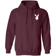 Playboy Hoodie Left Chest - Maroon - NINONINE