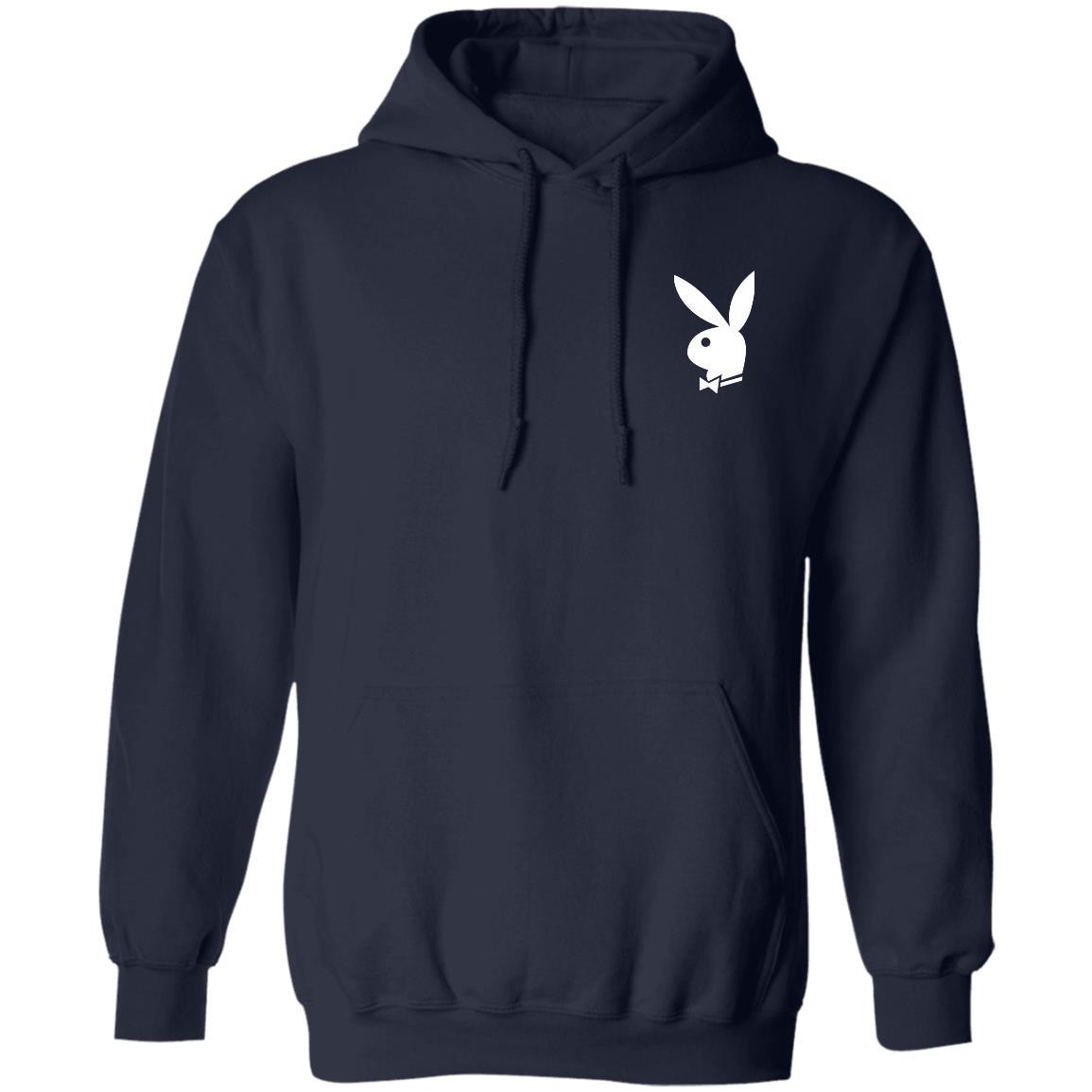 Playboy Hoodie Left Chest - Navy - NINONINE