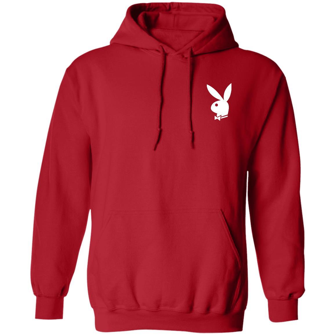 Playboy Hoodie Left Chest - Red - NINONINE