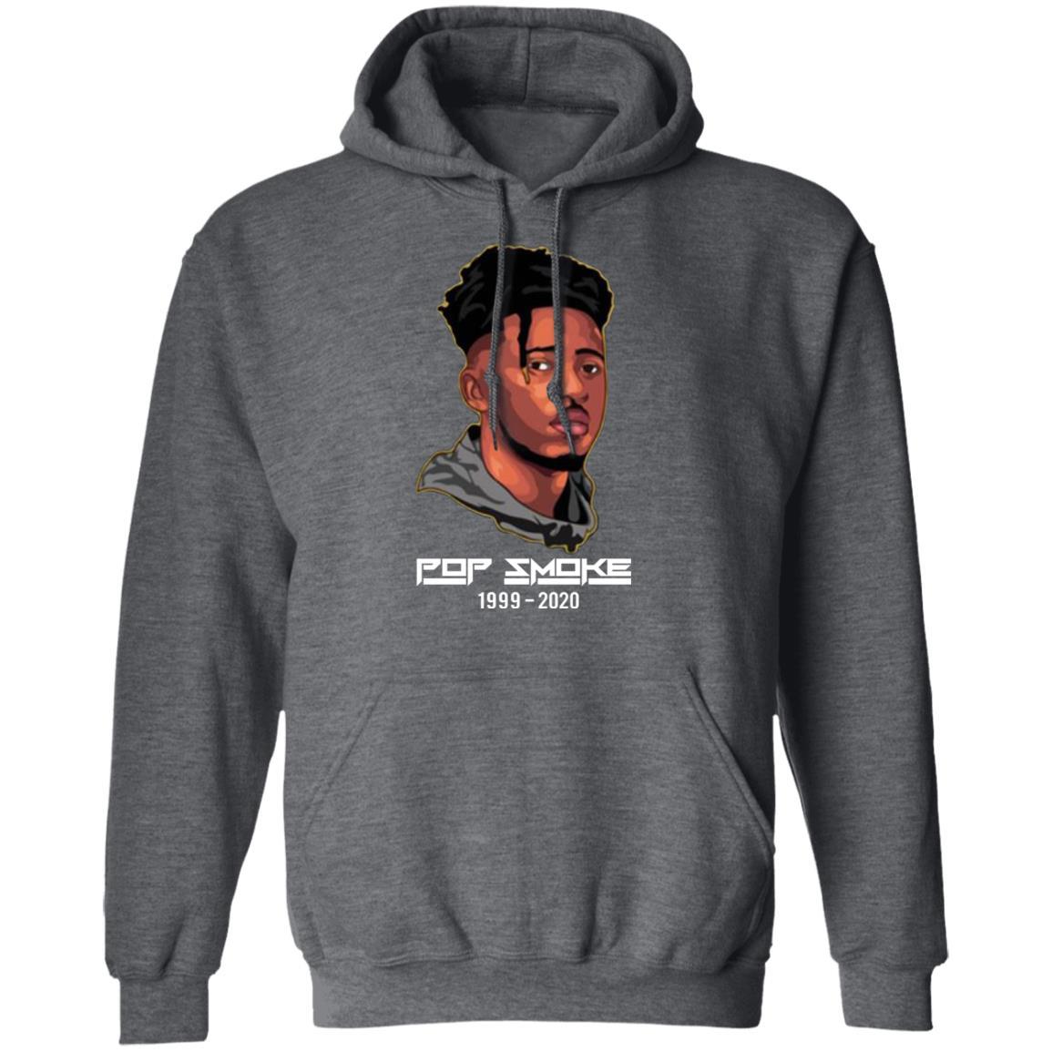 Pop Smoke Hoodie - Dark Heather - NINONINE