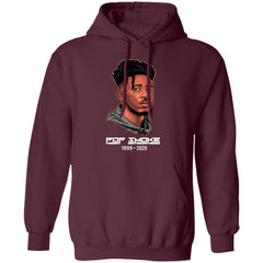 Pop Smoke Hoodie - Maroon - NINONINE