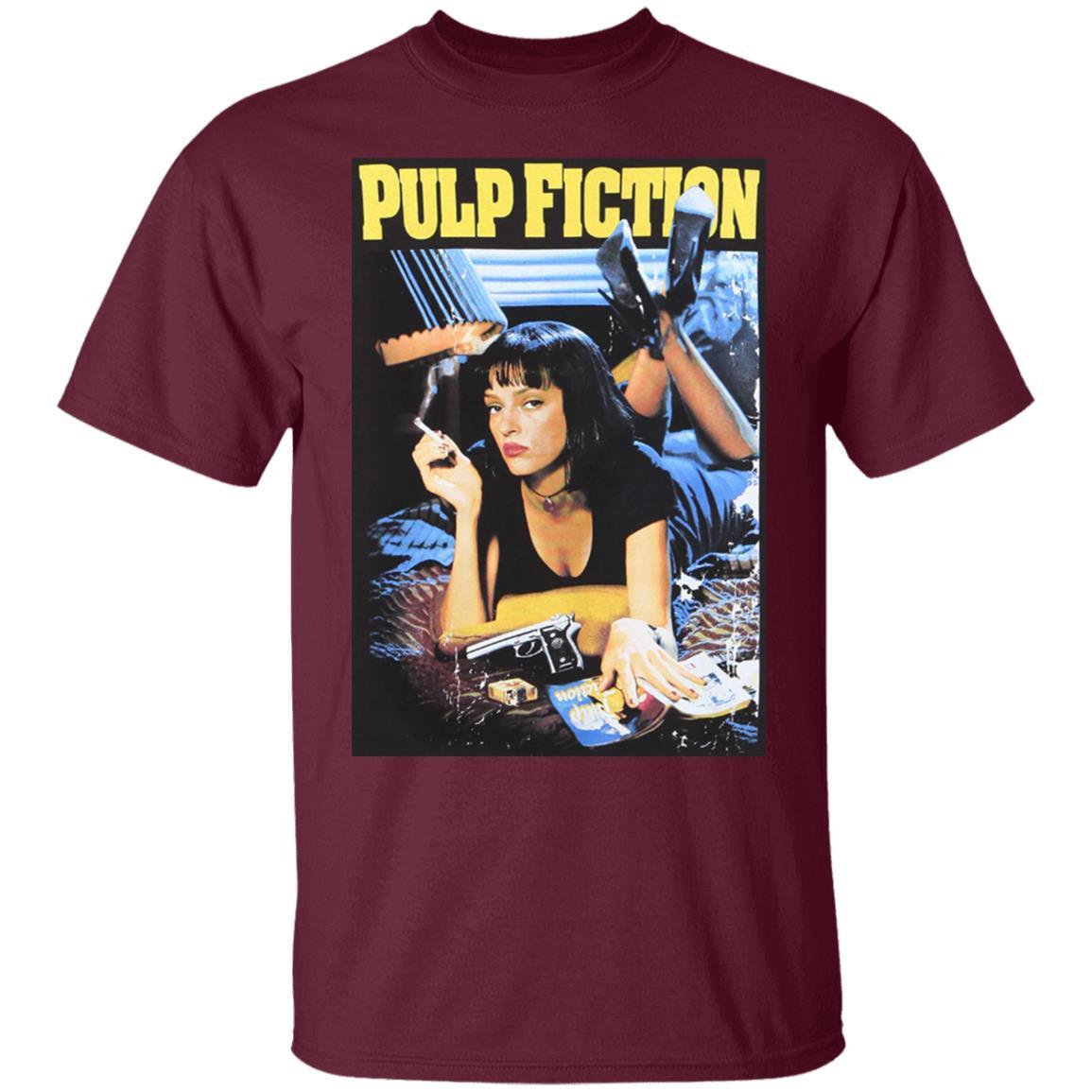 Pulp Fiction Shirt - Maroon - NINONINE