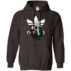 Rick And Morty Adidas Hoodie - Dark Chocolate / S -