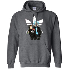 Rick And Morty Adidas Hoodie - Dark Heather / S -