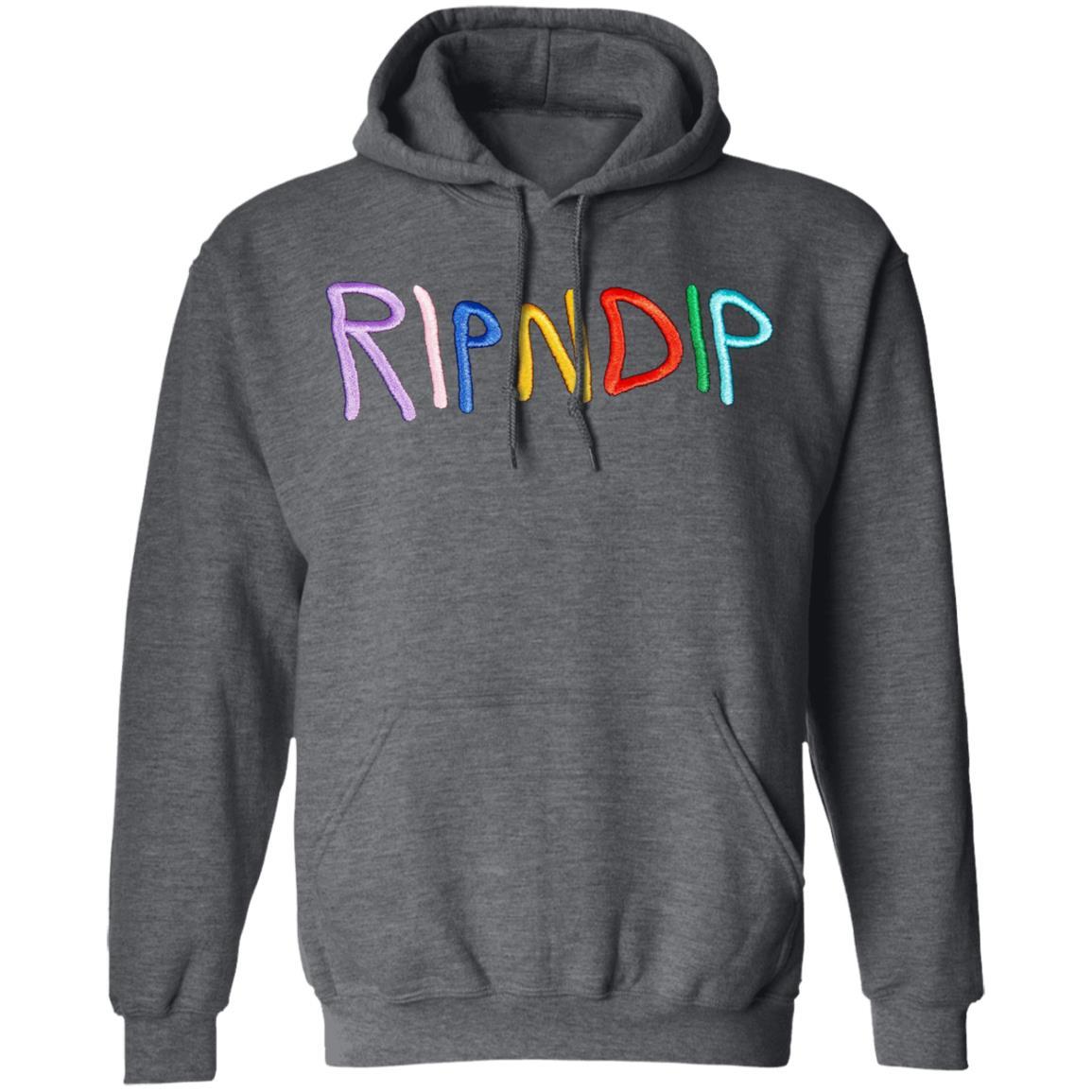 Rip N Dip Hoodie - Dark Heather - NINONINE