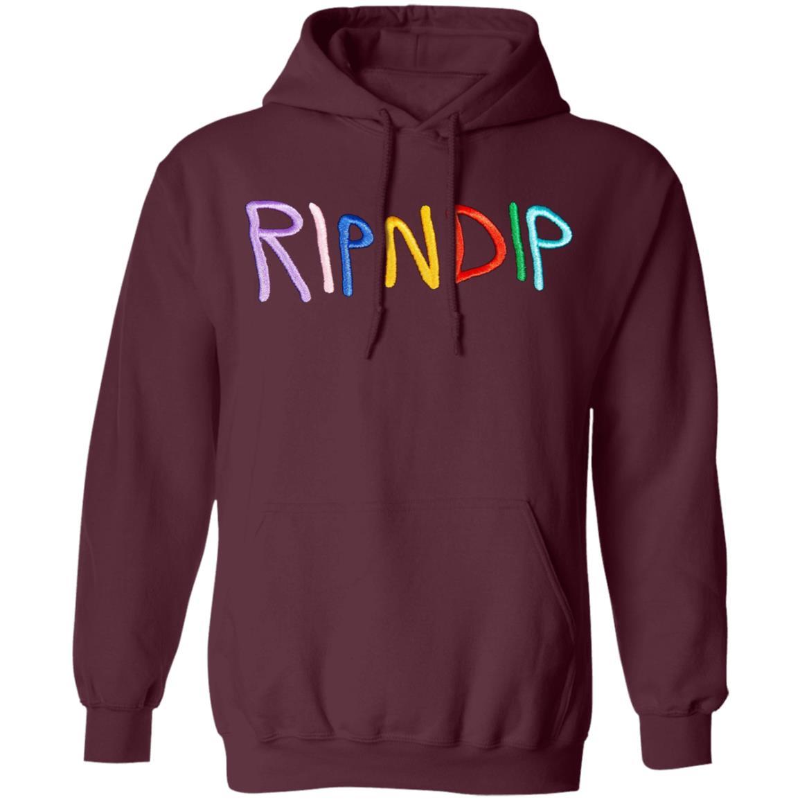 Rip N Dip Hoodie - Maroon - NINONINE