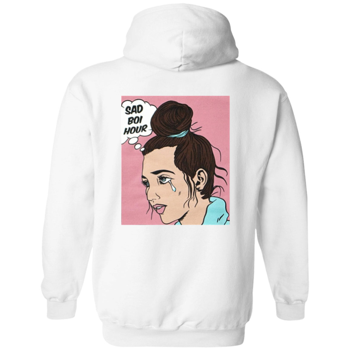 Sad Boi Hour Hoodie - White / S - Sweatshirts