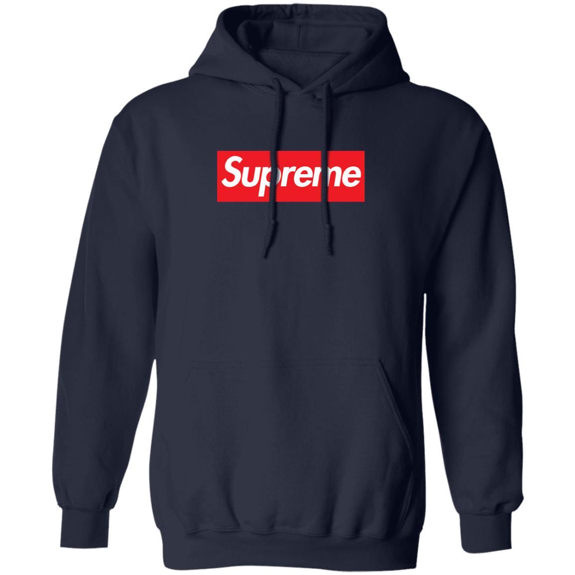 Supreme Box Logo Hoodie - Navy - NINONINE