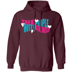 Treat People With Kindness Hoodie - Maroon - NINONINE