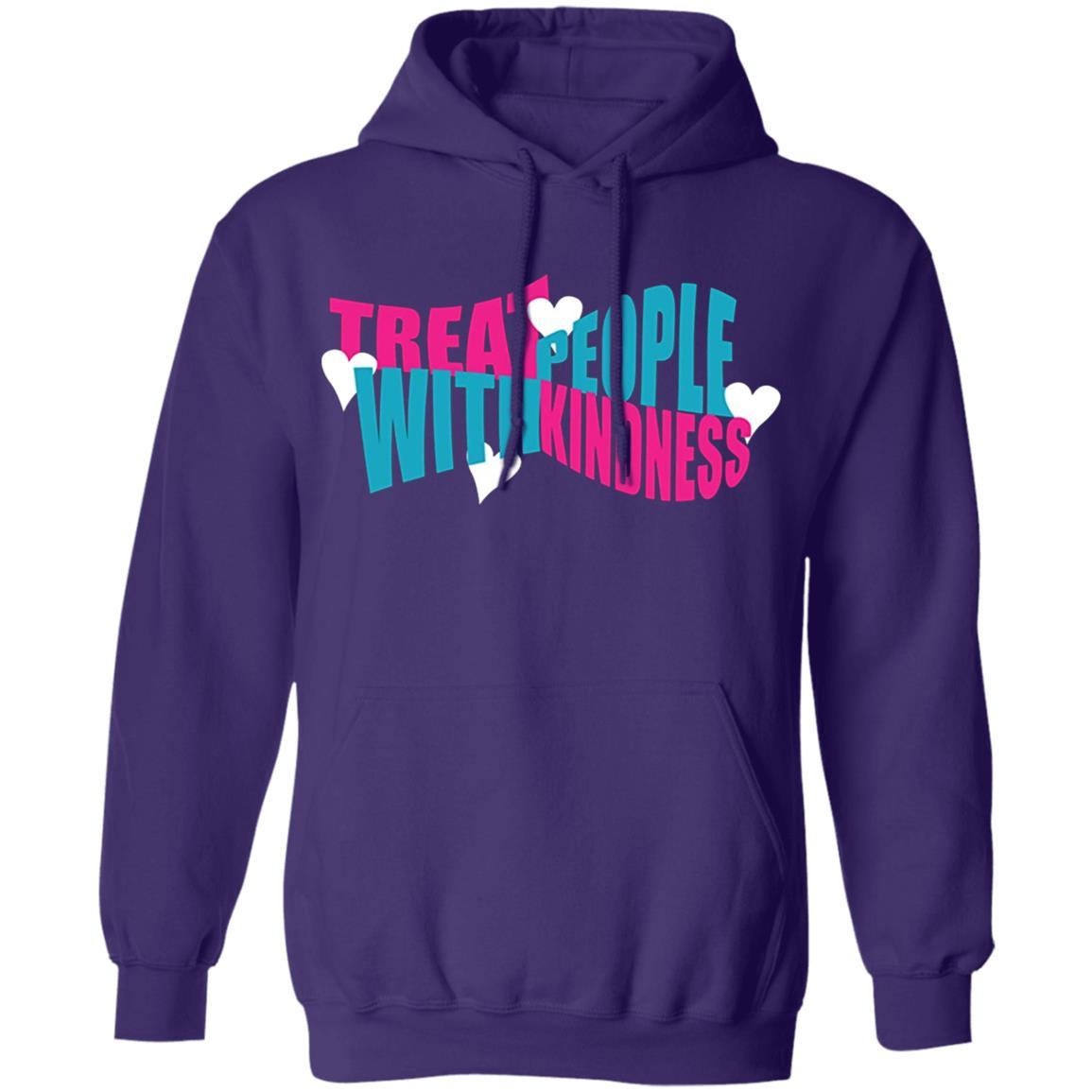 Treat People With Kindness Hoodie - Purple - NINONINE