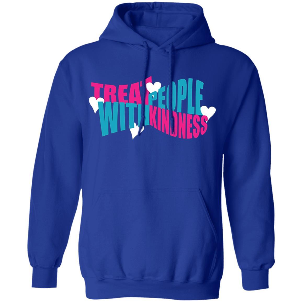 Treat People With Kindness Hoodie - Royal - NINONINE