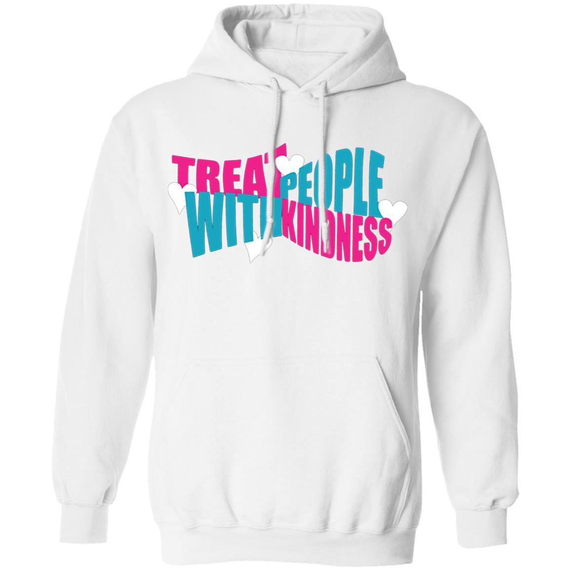 Treat People With Kindness Hoodie - White - NINONINE