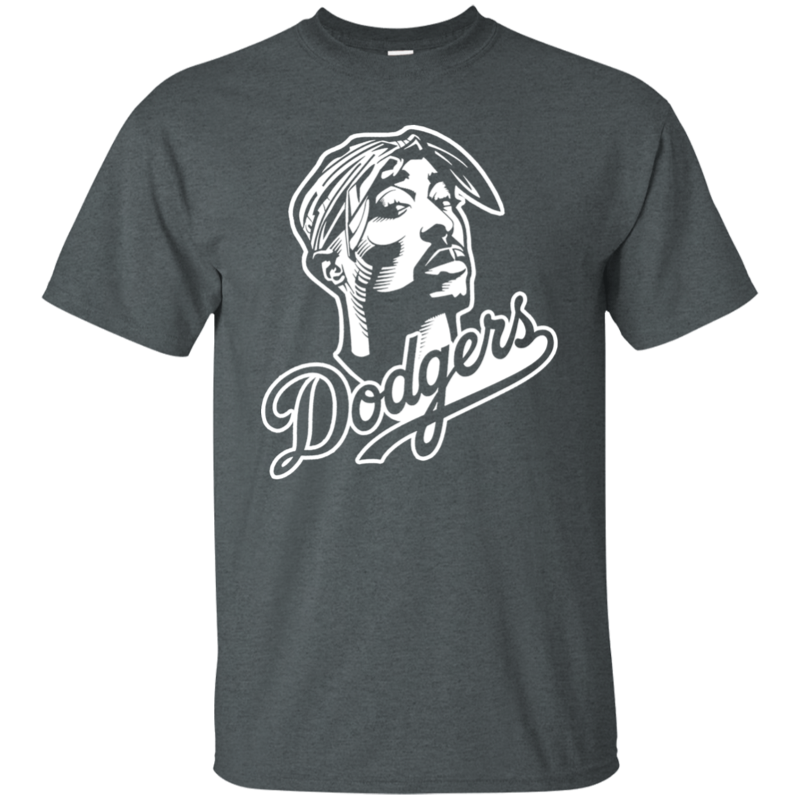 Tupac Dodgers Shirt - Dark Heather / S - T-Shirts