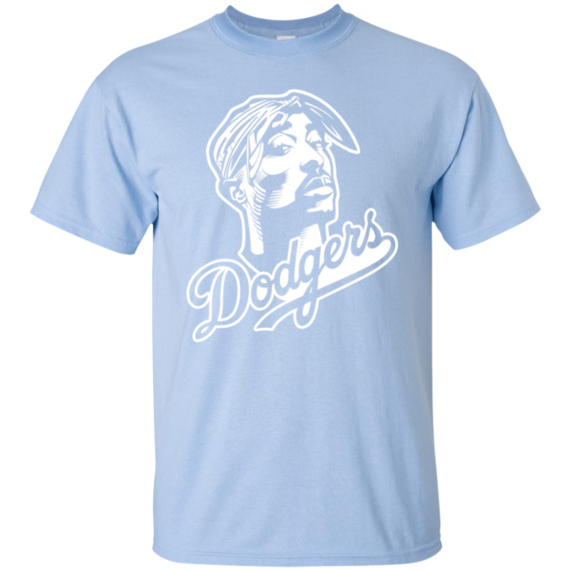 Tupac Dodgers Shirt - Light Blue / S - T-Shirts