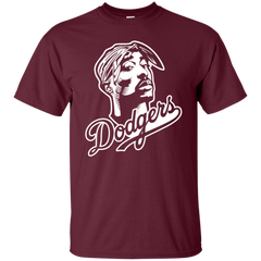 Tupac Dodgers Shirt - Maroon / S - T-Shirts