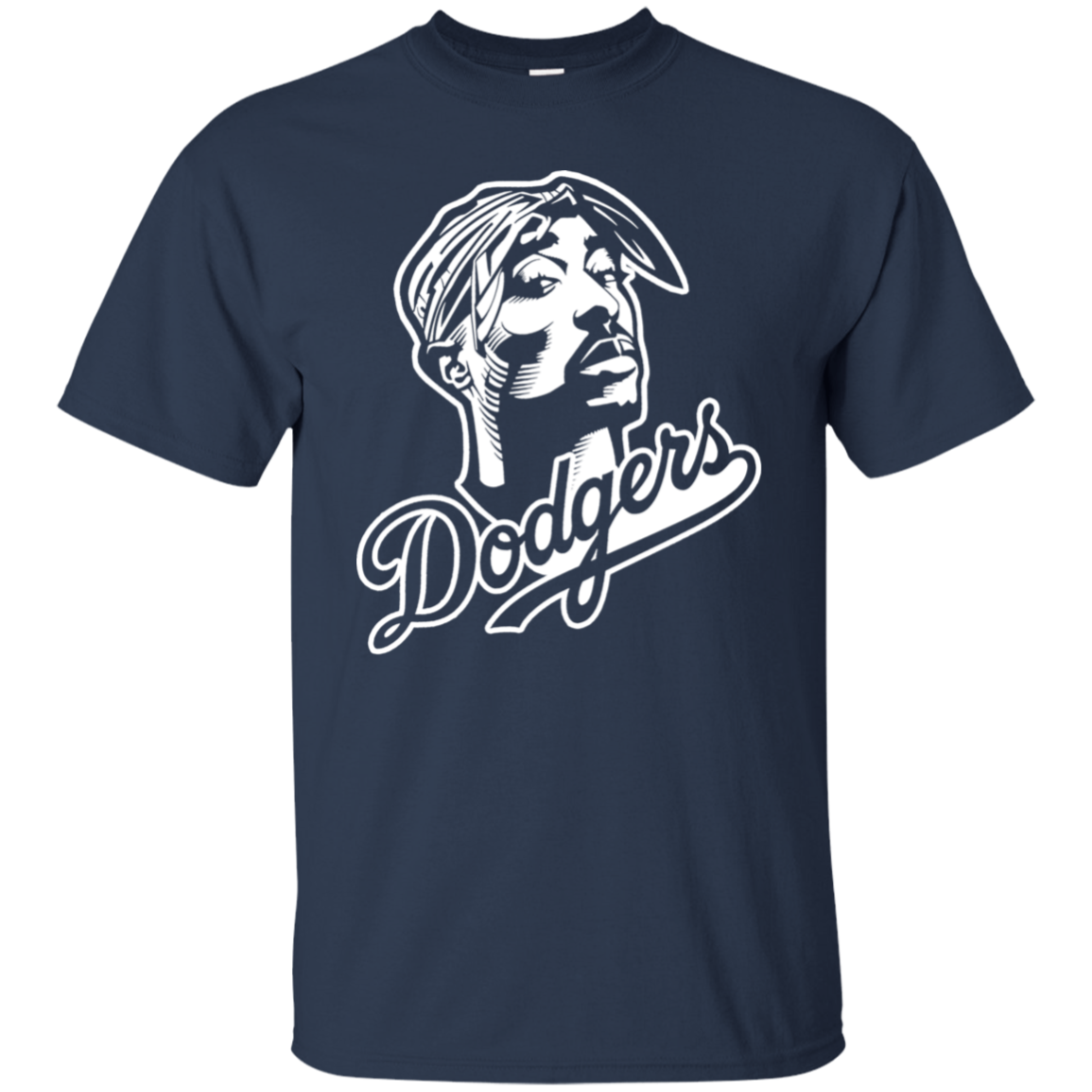 Tupac Dodgers Shirt - Navy / S - T-Shirts