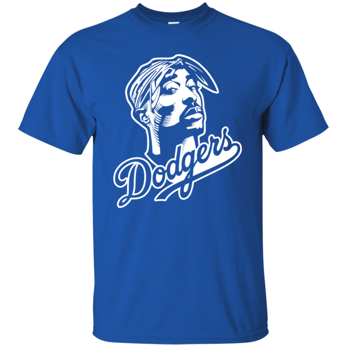 Tupac Dodgers Shirt - Royal / S - T-Shirts